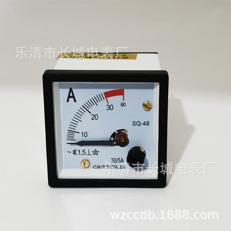 供应长城电表厂 SQ-48 30/5 过载2倍 指针式交流电流表