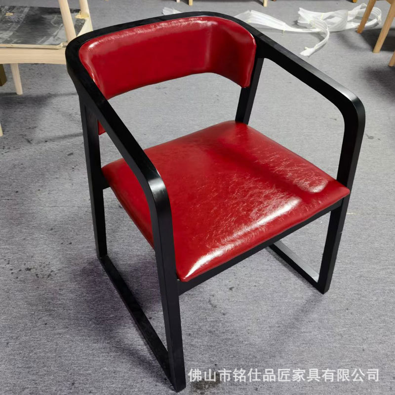Silla de comedor de madera maciza para restaurante