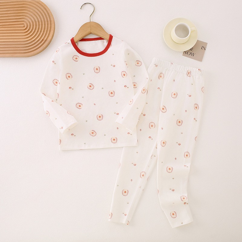 Ropa interior de lycra primavera y otoño nuevo 95 Algodón puro sin hueso Ropa de otoño para niños pantalones largos tocando fondo pijamas para niños traje de desgaste para el hogar