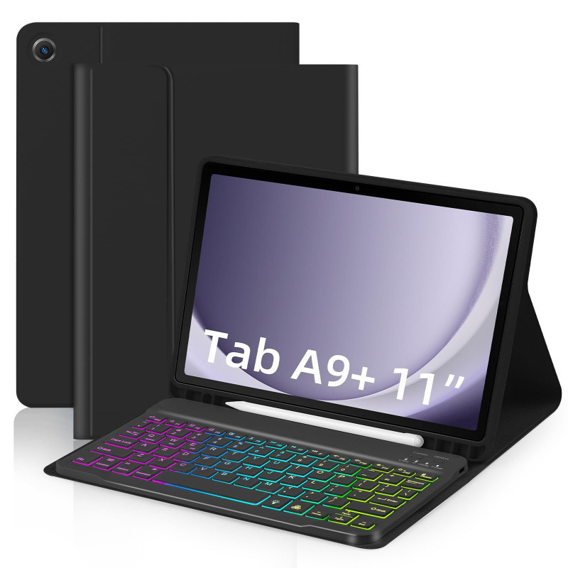 Bluetooth Keyboard for Samsung Tab S9 FE 10.9 S7/S8/S9 11 Colorful Backlit Keyboard Leather Case Bluetooth Keyboard for Samsung Tab S9 FE 10.9 S7/S8/S9 11 Colorful Backlit Keyboard Leather Case