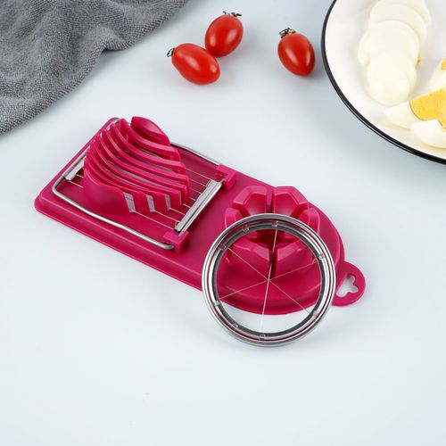 Egg slicer household stainless steel egg cutter two-in-one preserved egg cutter egg splitter