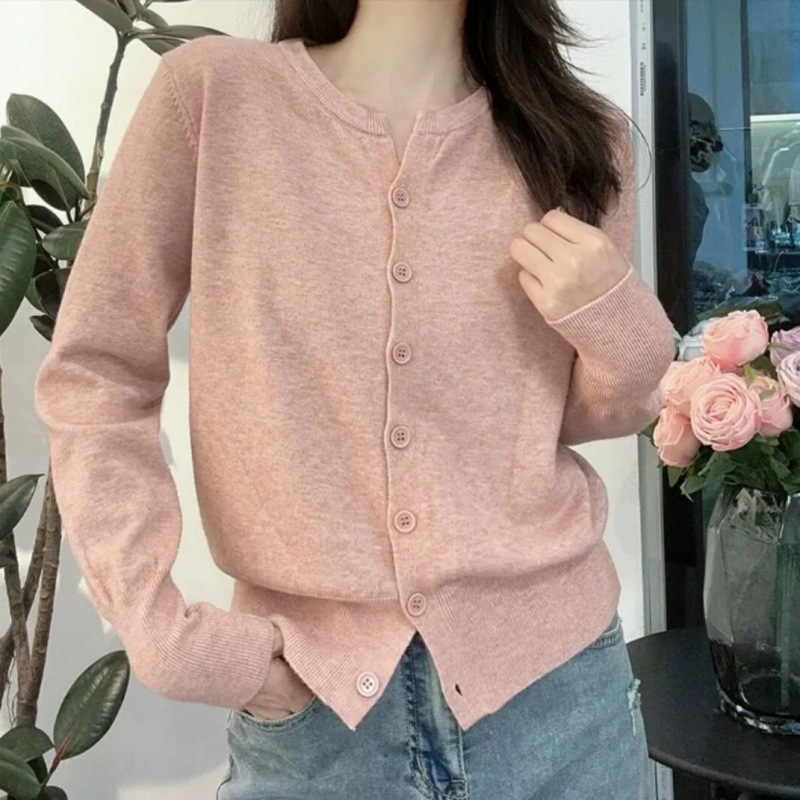 软糯亲肤温柔针织开衫女韩版宽松百搭小外搭毛衣外套上衣一件包邮