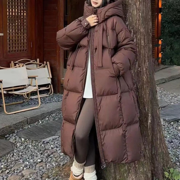 白鸭绒女轻奢新国标保暖连帽过膝长款时尚冬季加厚女款8892|undefined