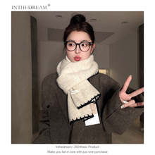 含羊毛高级感韩版百搭围巾女秋冬季软糯针织仿羊绒护颈围脖5新潮