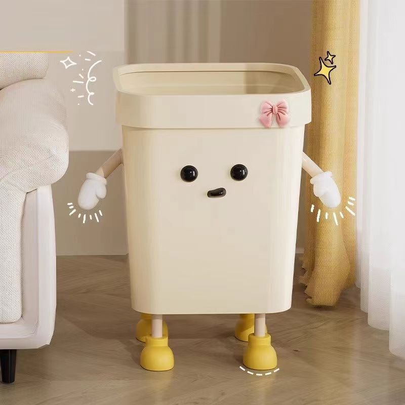Trash can household new high-value living room bedroom kitchen toilet large cartoon creative cute sanitary bucket