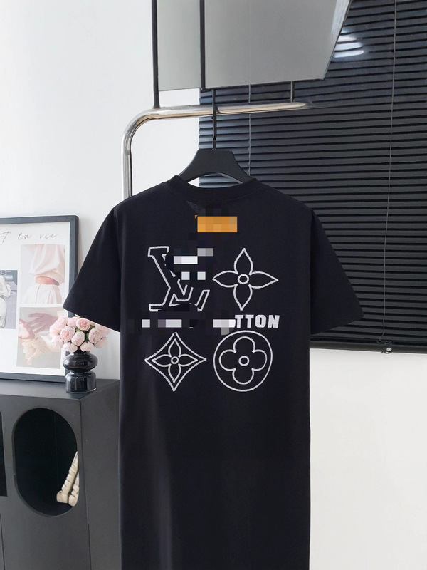 2025新款路易斯为家正确版高品质纯棉短袖t恤男夏潮牌休闲男生体|undefined