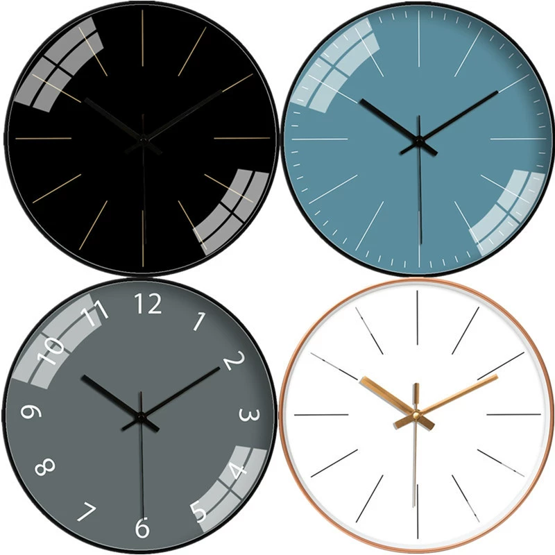 Настенные часы Гостиная спальня современная минималистская личность креативная мода сплошные часы бесшумные кварцевые часы настенные часы для домашнего использования