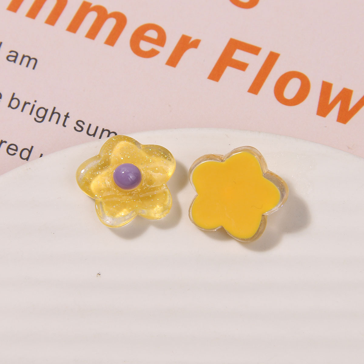 夏の落書き〜ピアスのない女性のためのカラフルな花のイヤークリップ 2023 新しいホットスタイル y2k 気質甘いイヤリング