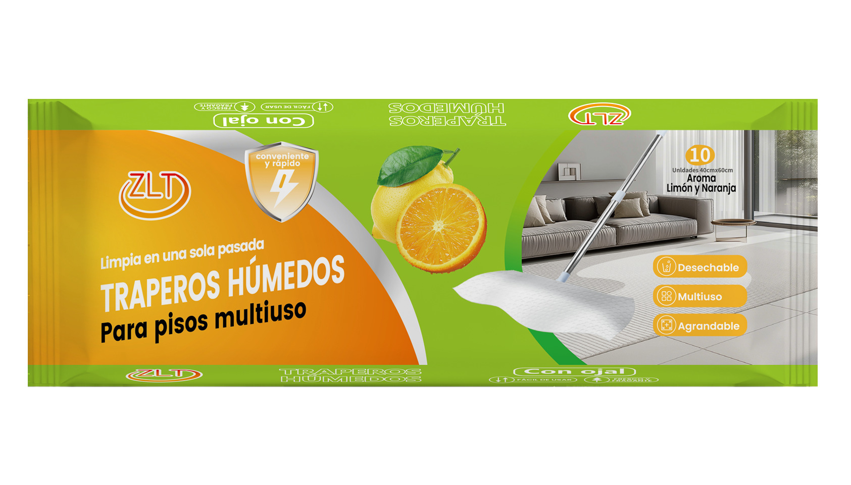 Toallitas de Repuesto para Mopa Plana Tela No Tejida Desechable, Electrostático para Limpieza de Pisos image 7
