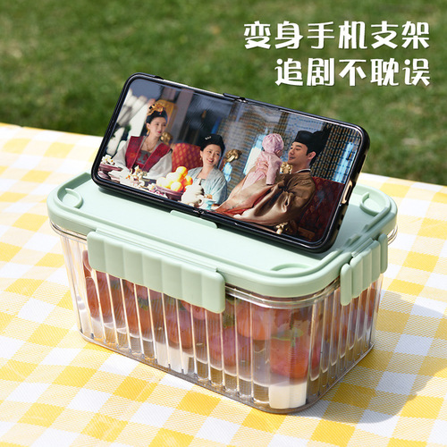 Out-and-out refrigerated fruit crisper student lunch box mobile small refrigerator ice box outdoor picnic frozen food supplement box