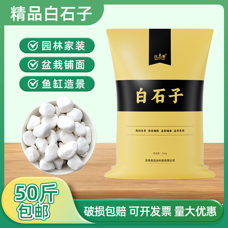 White Pebbles Plant Flower Pot Paving Stone Fish Tank Pool Landscaping Bottom Sand Gardening Universal White Pebbles White Gravel