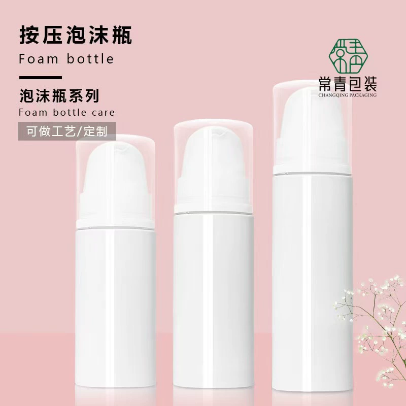 Прямая пенящаяся бутылка из ПЭТ по индивидуальному заказу, бутылка для очищающей пенки с аминокислотами, пенящаяся бутылка для чистки зубов на 100 мл