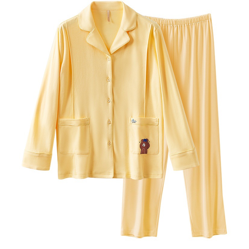 [soft] October crystallization month clothing autumn and winter postpartum nursing nursing clothing home clothing cotton pregnant women pajamas