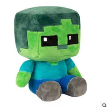 国境を越えた売れ筋のマインクラフトぬいぐるみおもちゃ座り姿勢のクリーパー ゾンビ オウム タートル スティーブ人形|undefined
