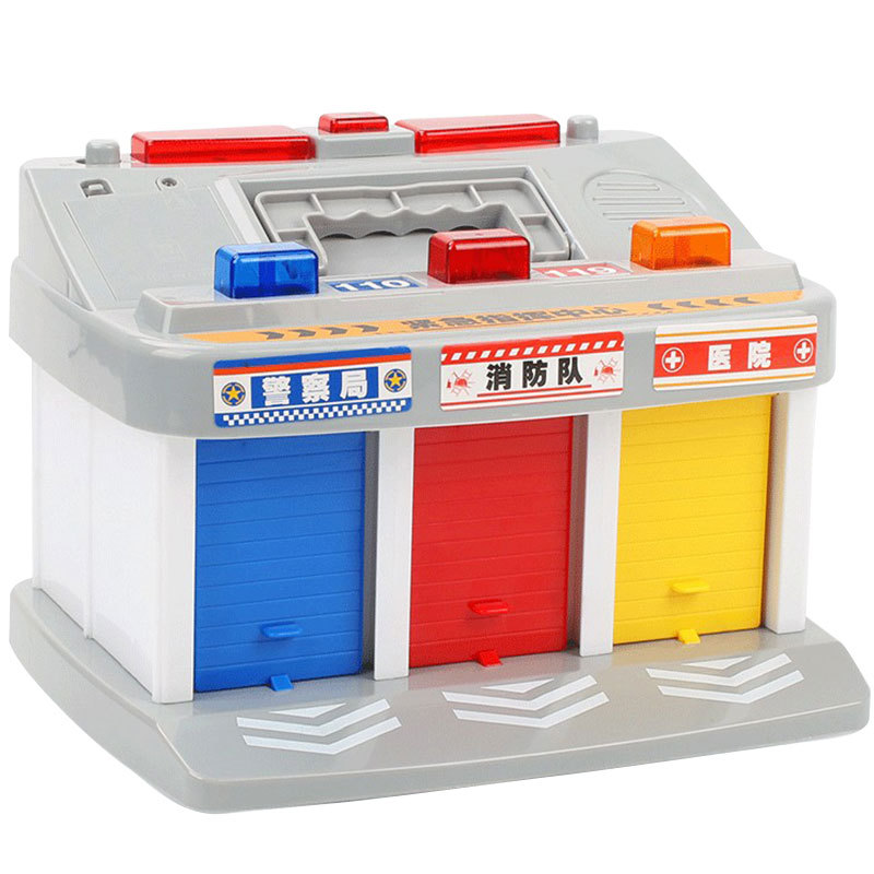 Centro de Comando de Emergencia Garage Juguetes Estacionamiento para niños 3 - 6 años 4 niños Regalos Bomberos Ambulancia Policía