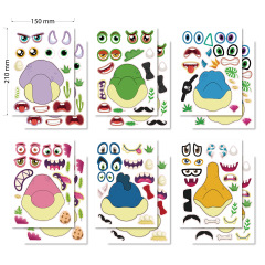 CM2205011亞馬遜貼紙 恐龍貼紙 不乾膠貼紙 恐龍DIY貼紙 節日貼紙