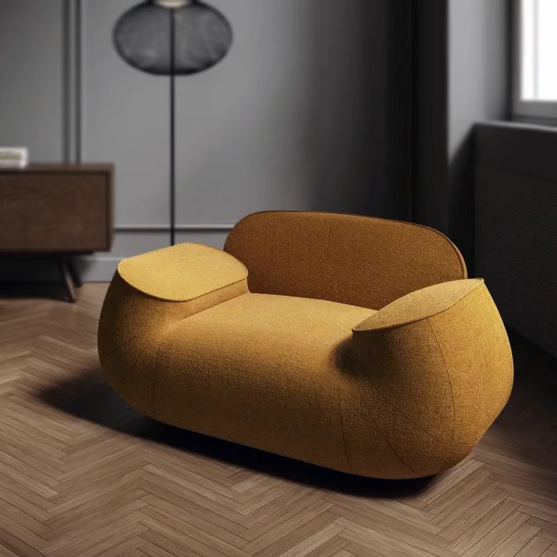 Sofá de diseño de Italia, sofá de diseño de estilo italiano minimalista, sala de estar, sofá de tela doble para una persona