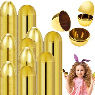 Cross border hot sale 2.25 inch 6X4cm Easter egg plastic eggshell open plating Easter egg