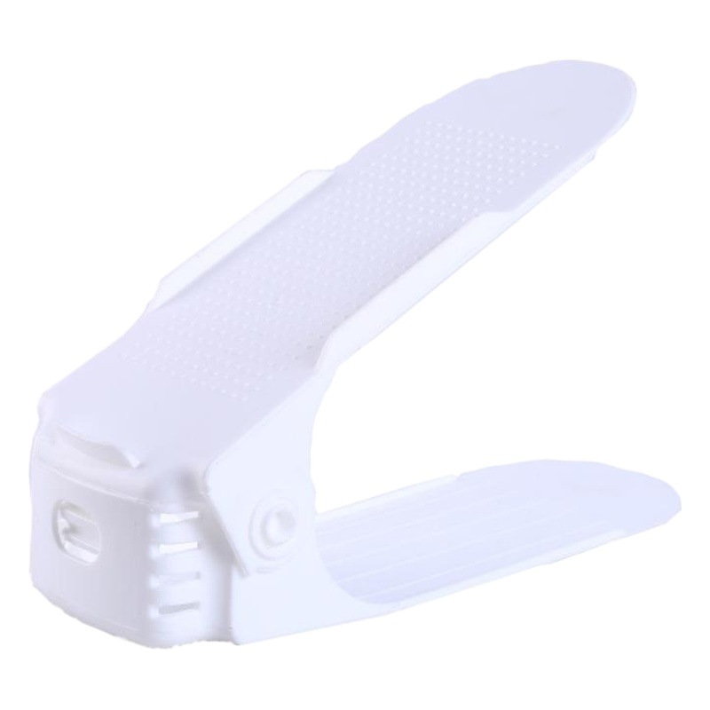 De doble capa de zapato ajustable zapato estante de plástico integrado de almacenamiento de zapatos organizador zapato estante transfronterizo Venta caliente