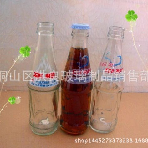 批发200毫升玻璃瓶 加厚耐高温汽水瓶豆奶瓶果汁瓶可乐瓶马口铁盖