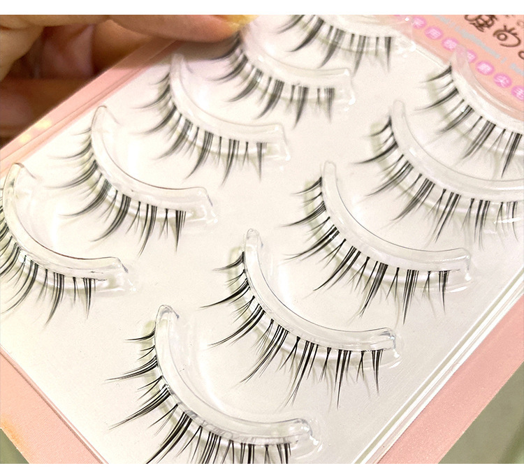 Mengjie Shangpin R08 Natural Mama's False eyelashes, Air Eyelashes, Transparent stem, Little Evil, Natural Messy style, tufted style undefined