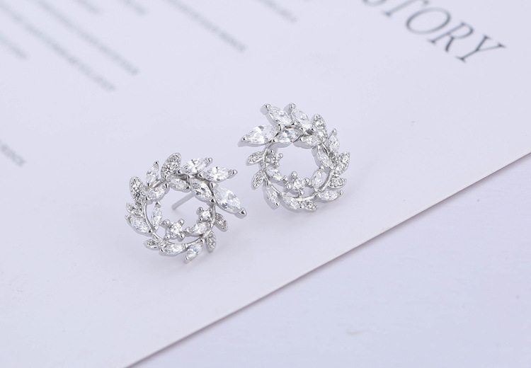 Red Leaf Flower Earrings