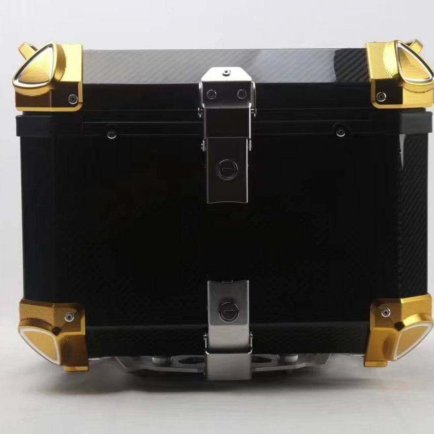 36L Aluminum Alloy Motorcycle Tail Box, Detachable Flat Storage Box, High-Grade Waterproof Electric Vehicle Rear Tail Box with Lock