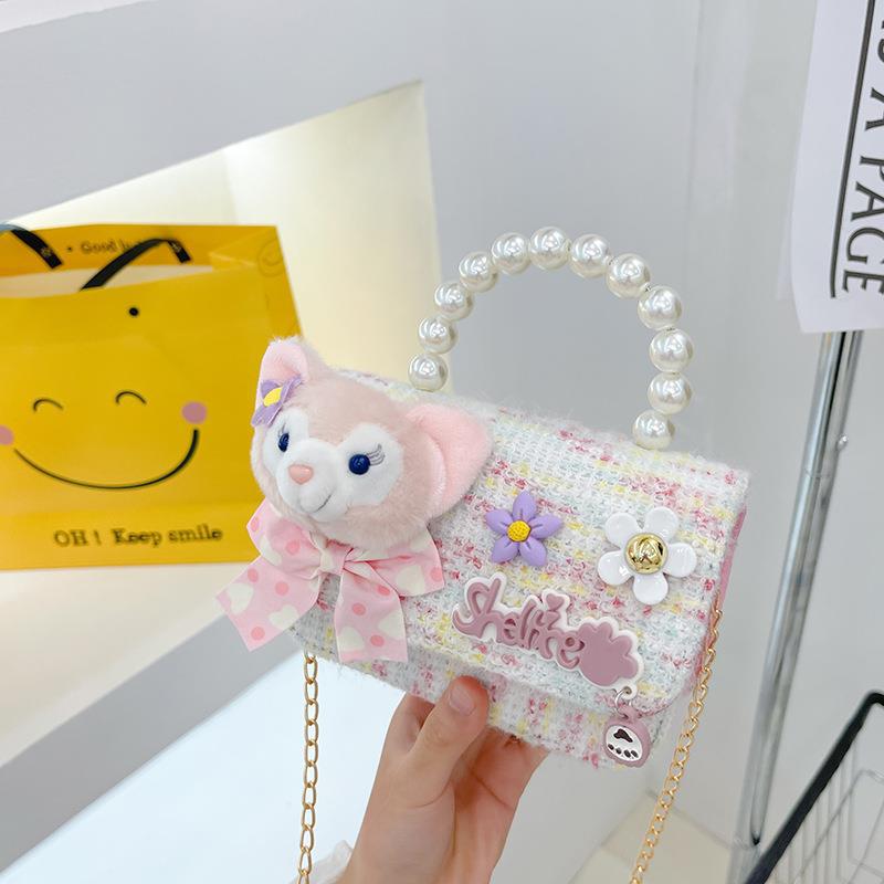 Bolso pequeño para niños Bolsa de princesa de dibujos animados Chanel estilo bolsa de mensajero niña linda bolsa de hombro niña monedero bolsa