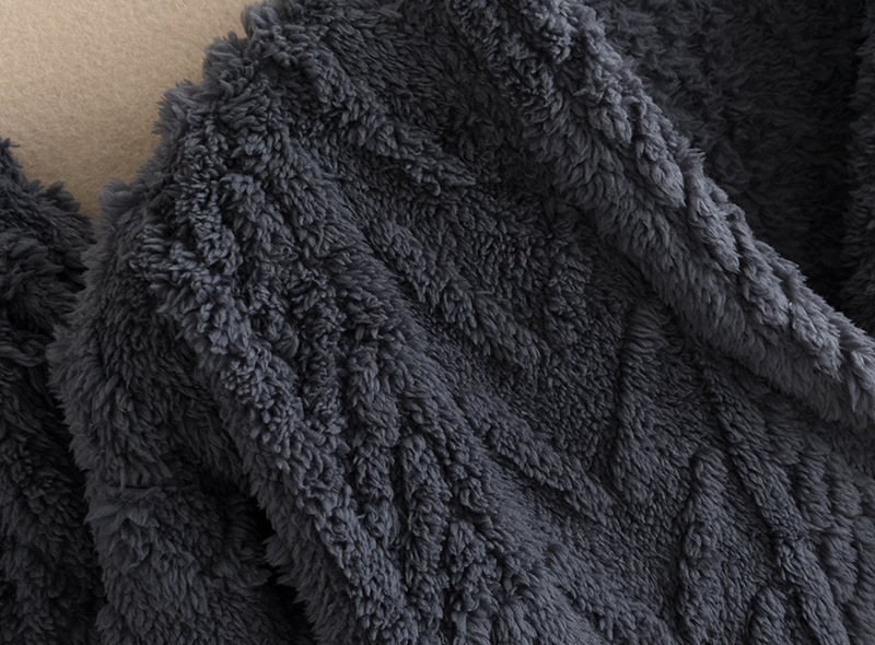 Plys fortykket vinterkåbe lang cardigan pyjamas mænd forår og efterår plys stor størrelse flannel hjemmetøj jakkesæt_voghion.com