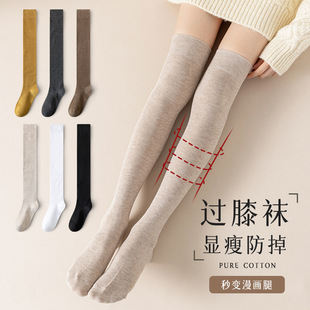 Over-the-knee stockings women's pressure slimming autumn and winter new micro-high stockings anti-slip spring and autumn black thigh socks jk socks