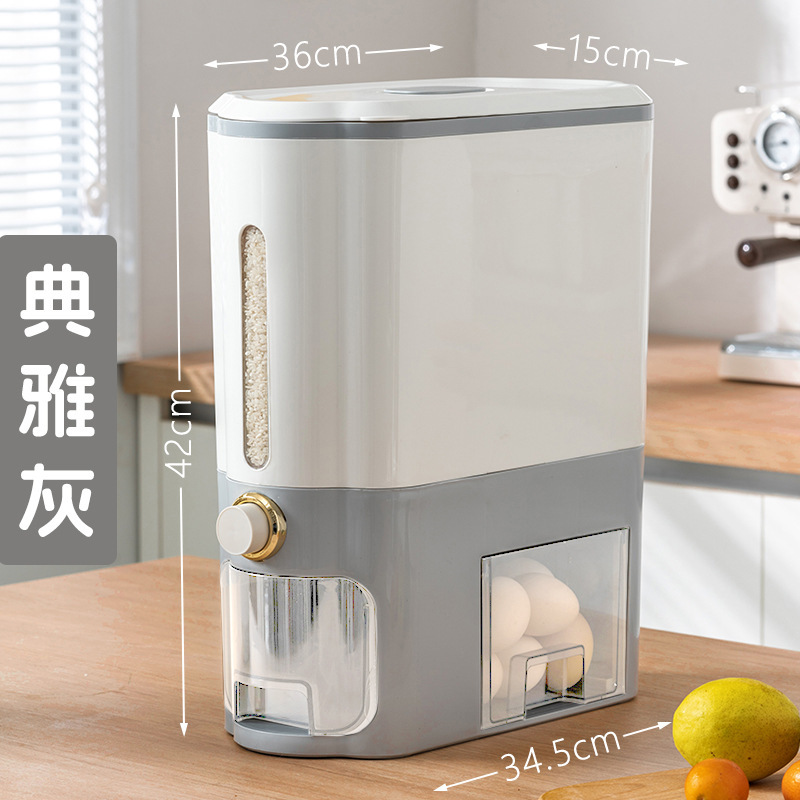 家庭用隙間米バケツキッチン防湿・防虫穀物保存箱 11kg 穀物プッシュ式密閉バケツ|undefined