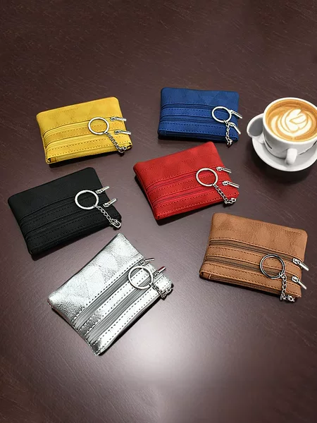 Coin Purse Women's Bag Small Card Bag Fashion Key Bag Mini Coin Bag Portable Simple Key Ring Small Wallet