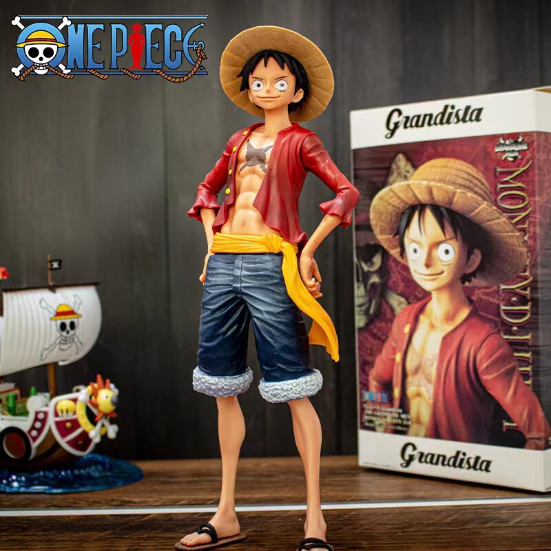 Wholesale/Dropshipping One Piece Gk Figure Smiling Luffy Monkey D. Luffy Interchangeable Face Luffy Figure Model Wholesale/Dropshipping One Piece Gk Figure Smiling Luffy Monkey D. Luffy Interchangeable Face Luffy Figure Model
