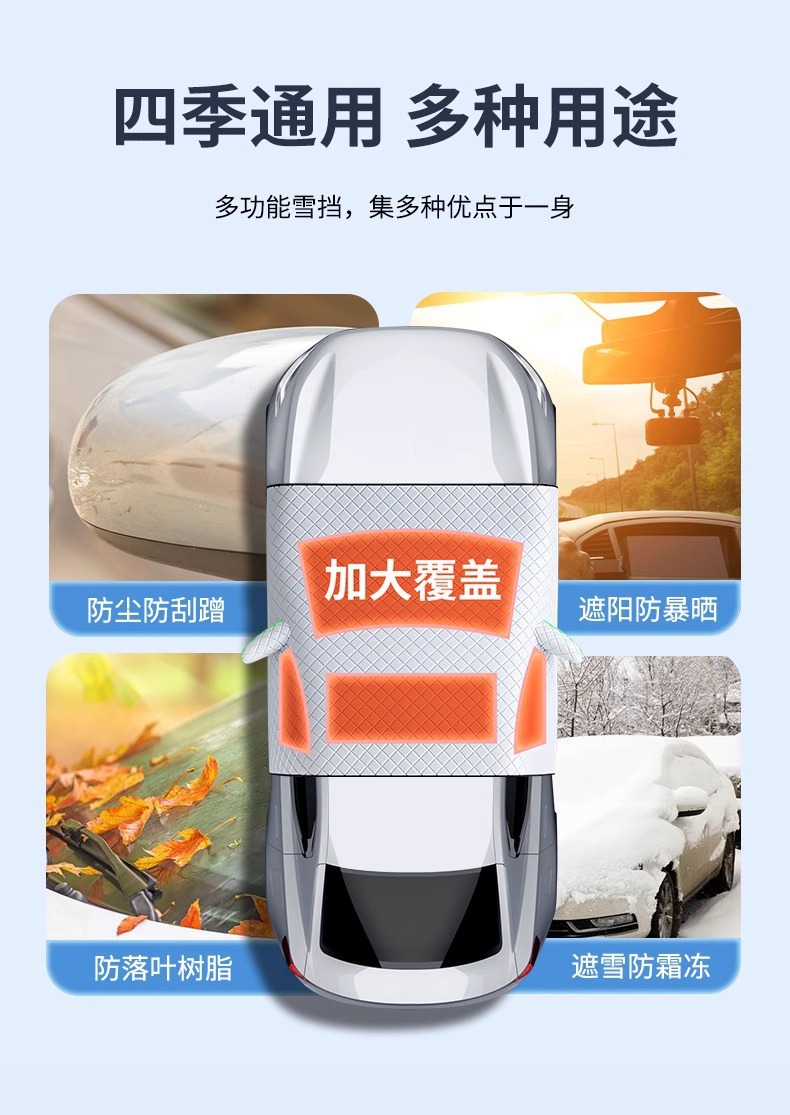 Suitable for Wuling Hongguang Miniev/New Hongguang S1 Car Snow Cover, Frost Protection, Anti-Freeze, Snow-Blocking Car Cover for Winter