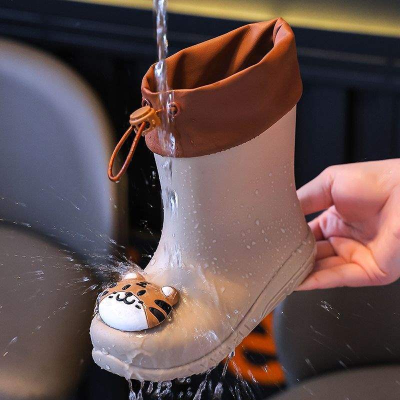 Children's Rain Boots, Boys' Rain Boots, Non-Slip Men's Baby, Toddler, Kidsren's Water Shoes, Girls' Waterproof Rubber Shoes, Lightweight New Style