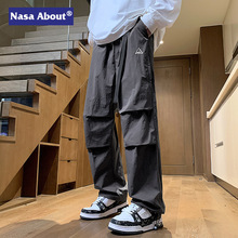 NASA日系工装裤男束脚宽松美式机能冲锋裤痞帅潮牌山系休闲运动裤