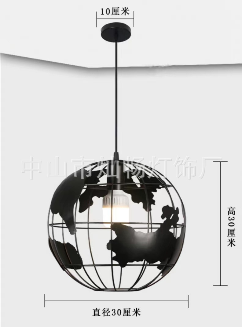 Estilo industrial nórdico personalidad creativa simple restaurante moderno Hotpot Bar Bar Barbería Landelier de cabeza única