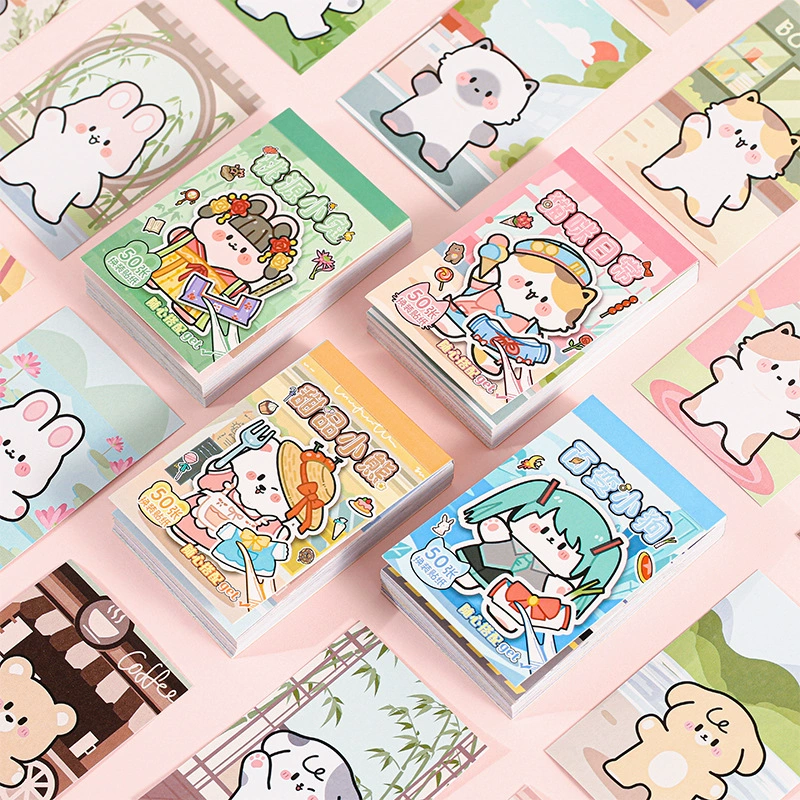 Сегодняшняя серия милых картонных doodou книга мультфильм креативная мини ручной счет DIY стикер детский hand-unzipped doodou книга