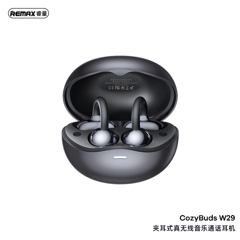 Remax耳クリップ無線bluetoothイヤホンbluetooth 5.4携帯電話音楽耳クリップ耳式無線イヤホン|undefined