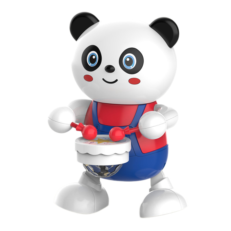 Juguetes de panda eléctricos transfronterizos con sonido luminoso, ejercicios de batería, juguetes de educación temprana para bebés de conejos