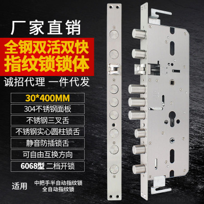 Panpan stainless steel 30*400 Heterosexual Square Overlord Fingerprint lock Dedicated Steel Split ends Lock body