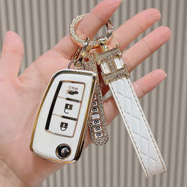 适用日产尼桑钥匙包逍客劲客轩逸经典钥匙套骐达蓝鸟汽钥匙扣壳女