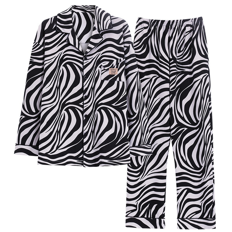 Pijamas de los hombres de algodón de manga larga de primavera y otoño de La Juventud de Algodón de los hombres Estudiante universitario suelta más el tamaño de invierno ropa de casa traje