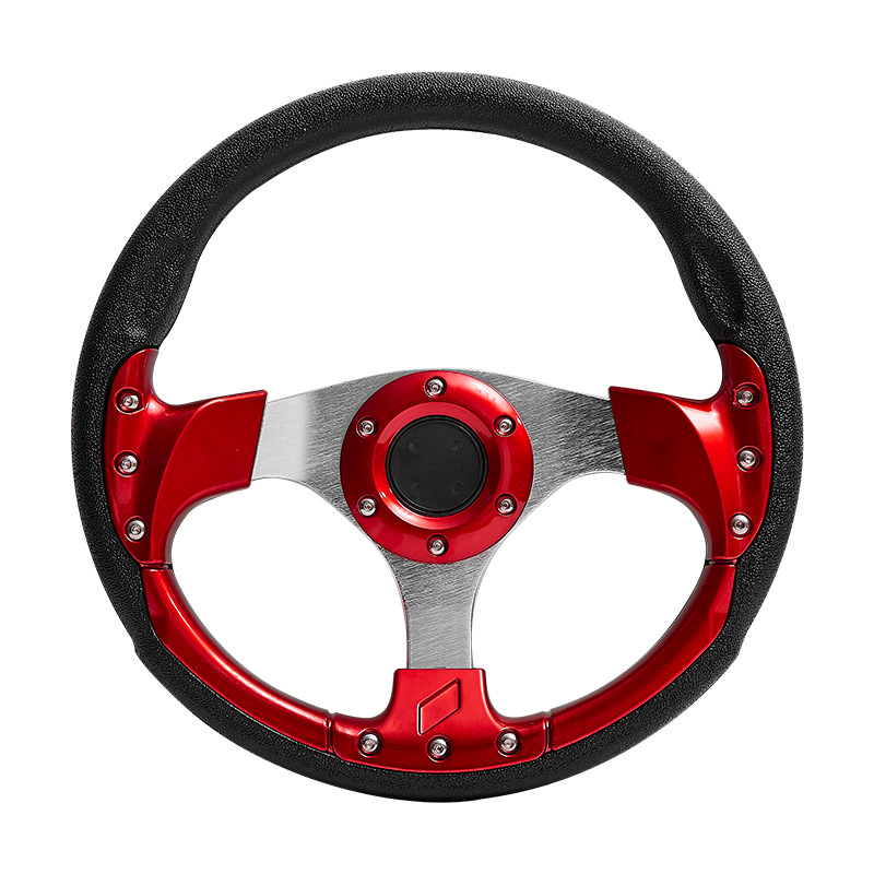PU Leather, Universal Steering wheel - jg-5156a13-inch-red