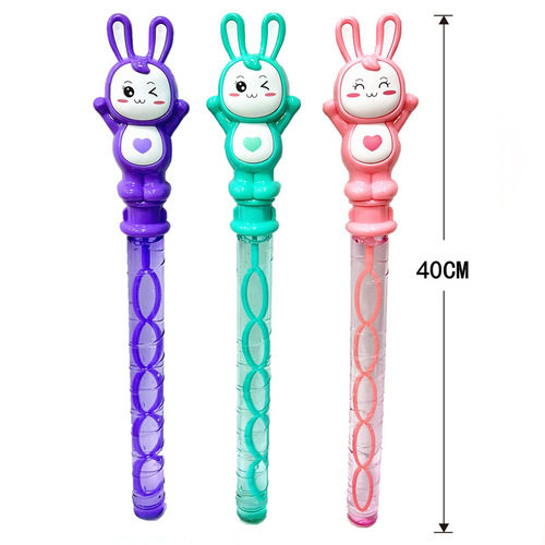 Children's Outdoor Summer Cartoon Animal Dinosaur Rabbit Bubble Stick Liquid Bubble Machine Bubble Gun Toy