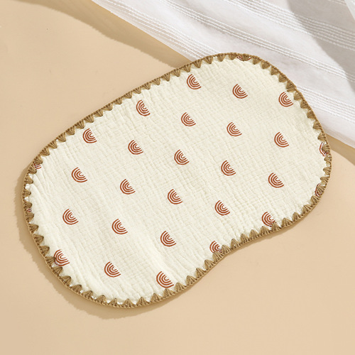 Infant Anti-Spitting-Up Cloud Pillow Class A Newborn Sweat Absorbent Pillow Baby Gauze Flat Pillow Burp Cloth One Piece Dropshipping