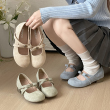 内增高粗跟芭蕾舞玛丽珍鞋2026春秋季新款温柔蝴蝶结通勤晚晚单鞋