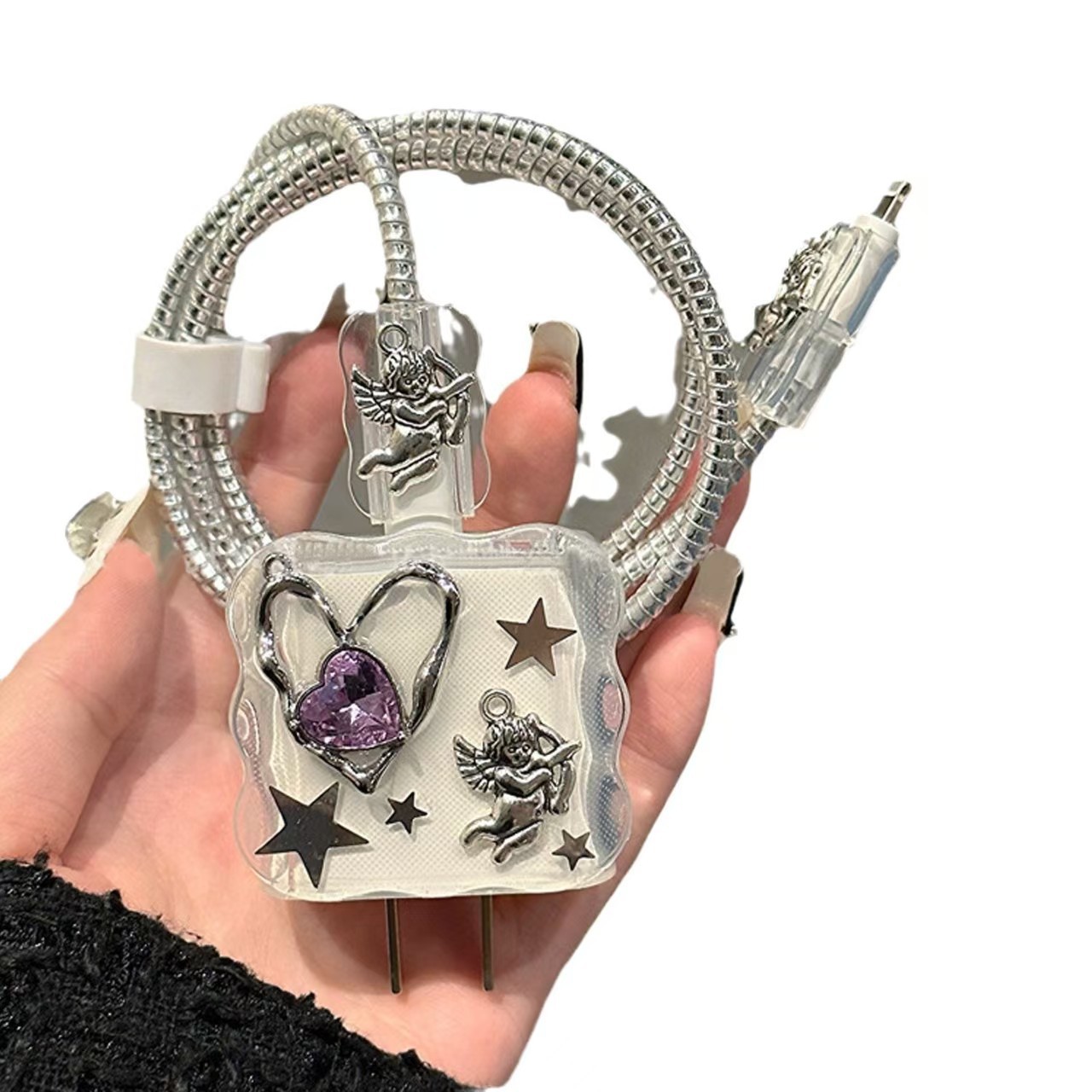 Para Apple 14 línea de datos cubierta protectora iPhone13 cargador cabezal 12promax bobinado estuche para iPad