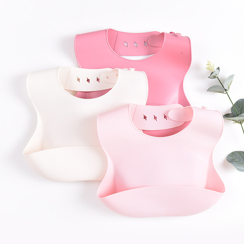 Silicone bibs for babies, baby eating bibs, three-dimensional waterproof super soft rice pockets, children's large saliva pockets