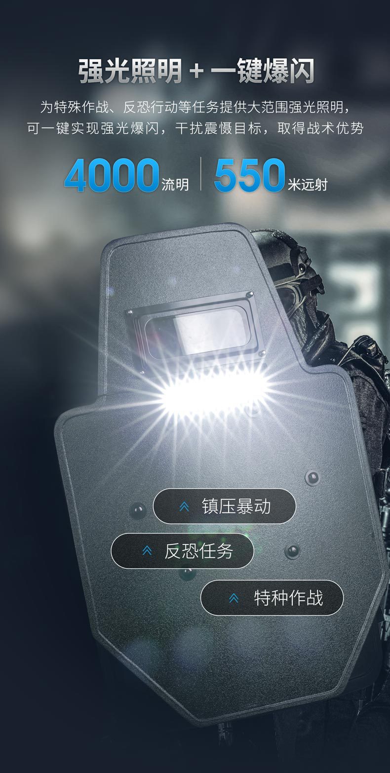 NEXTORCH Narid P20 Shield Lamp Tactical Teaching Security Appliance High Power Strong Light Defense Equipment